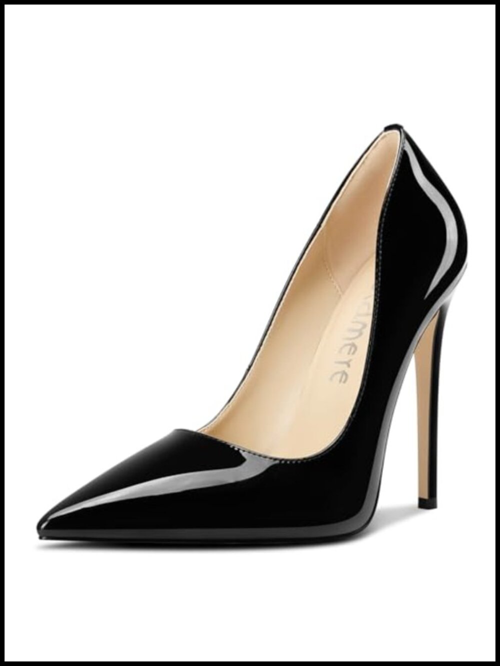 Sky High Heels Pointed-Toe Slip-On Stilettos 12CM Heel Women's Pumps